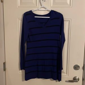 Apt. 9 Purple Crew Neck Striped Sweater